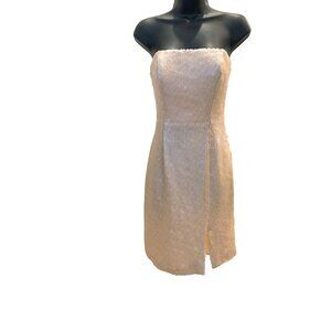 Vicky Tiel Vintage womens dress 34ch strapless boned excellent